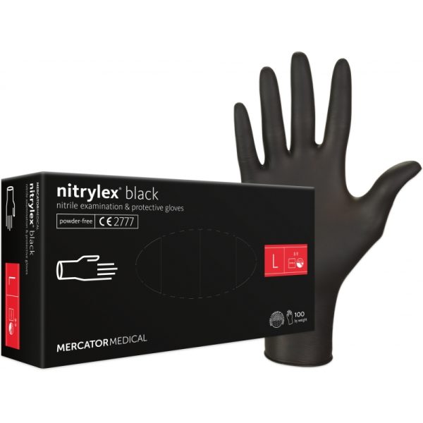 Nepudrované nitrilové zdravotnické rukavice NITRYLEX BLACK obrázek 9