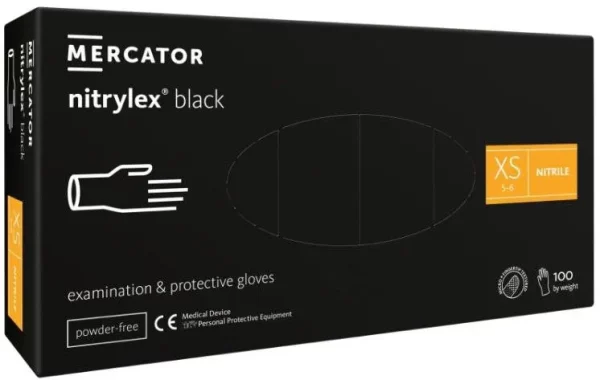 Nepudrované nitrilové zdravotnické rukavice NITRYLEX BLACK obrázek 13