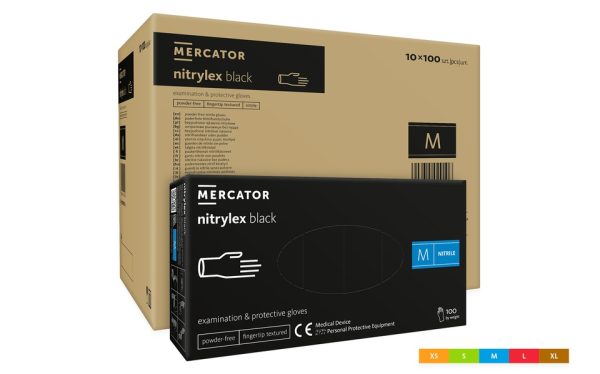 Nepudrované nitrilové zdravotnické rukavice NITRYLEX BLACK obrázek 5