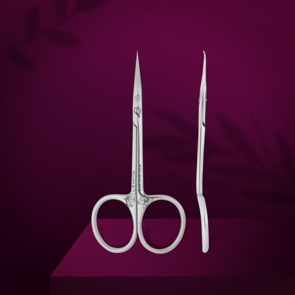 Professional cuticle scissors with hook STALEKS EXCLUSIVE 21 TYPE 1 (magnolia) obrázek 1